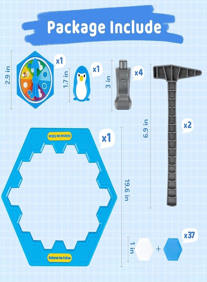 LAALIYA Penguin Ice Breaker Game for Kids - Don’t Let The Penguin Fall Tabletop Strategy | Hammer Ice Block Break Puzzle Toy for 2 Players | Fun Family Party Game Ages 5+ - Image 4